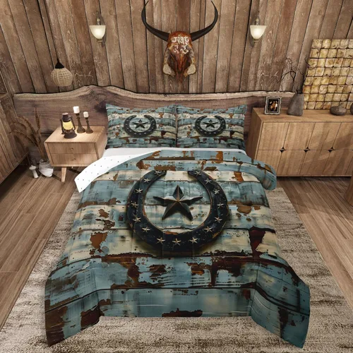 Miniatura 48 de Feelyou Juego de ropa de cama de vaca de las Highland para niños, edredón de ganado con girasol para niñas, adolescentes, juego de edredón