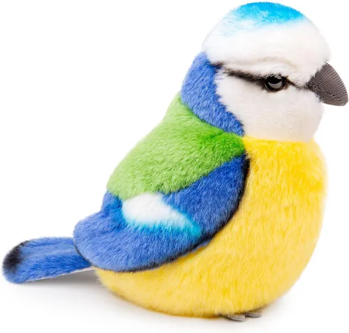 Tiny Heart Juguete de peluche de pájaro de teta azul de simulación, realista, 5.51 pulgadas, suave y lindo para niños y niñas, regalos para