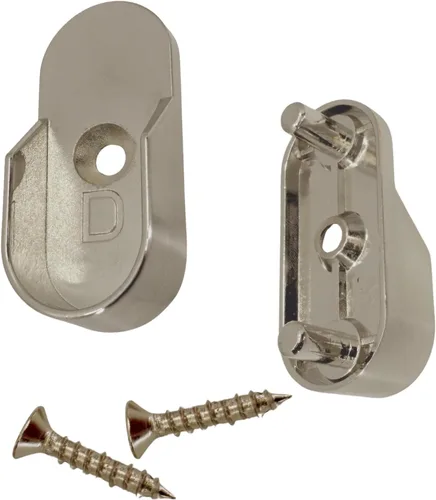 Miniatura 11 de Varilla ovalada de níquel satinado de 36 pulgadas Poste de ropa resistente para armario 1 paquete
