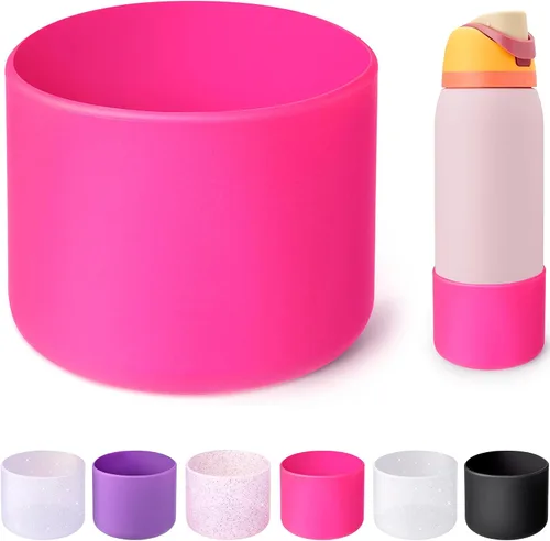 Miniatura 56 de Silicone Boot for Owala Water Bottle 24oz 32oz 40oz, Anti-Slip Protective Sleeve Bottom Bumper Protector for FreeSip, Twist, and Flip Stainless Rosa