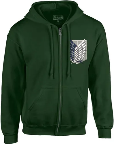Miniatura 2 de Ripple Junction Attack on Titan - Sudadera con capucha para hombre con cremallera completa y cremallera completa en la parte delantera y trasera