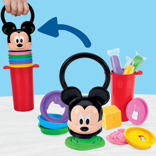 Miniatura 6 de Play-Doh Disney Junior Mickey Mouse Clubhouse, juego de juguetes apilables felices, juguetes preescolares, regalos de manualidades y arte para niños