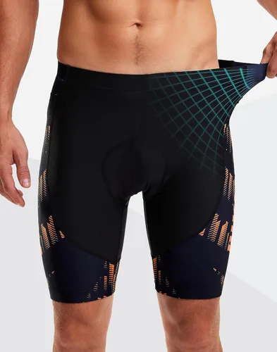 Miniatura 31 de Bikewa Pantalones cortos de ciclismo para hombre, con acolchado 4D, para ciclismo de carretera, con bolsillos con cremallera
