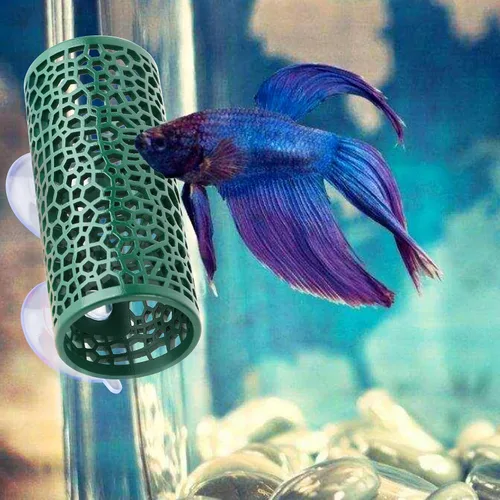 Miniatura 6 de Abizoo Betta Toys - Túnel Hueco Verde Oscuro para Pez Betta y Escondite para Reptiles - Decoración de Acuario de Enriquecimiento Seguro