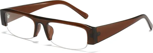 Miniatura 10 de SODQW Office-Siren Y2K - Lentes de luz azul para mujer, rectangulares, con marco semi sin montura antiluz azul, lentes de computadora 01-Negro