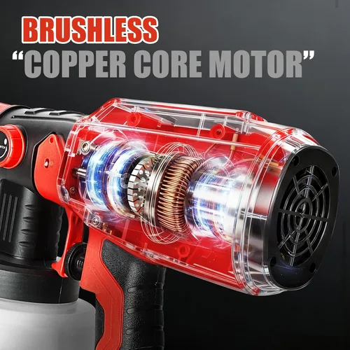 Miniatura 5 de Pulverizador de pintura inalámbrico para batería de 20V de Craftsman, pistola de pintura manual con 3 patrones de pulverización y 4 boquillas, ideal