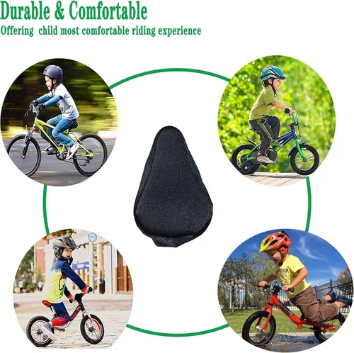 Miniatura 3 de Funda de cojín de gel para asiento de bicicleta para niños, 8 x 5 pulgadas, funda de asiento de bicicleta para niños, almohadilla de sillín