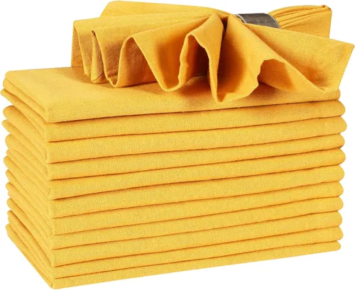 Miniatura 10 de Hausattire Servilletas reutilizables lavables 100% algodón de 18 x 18 pulgadas, servilletas de mesa para Acción de Gracias, Navidad, otoño