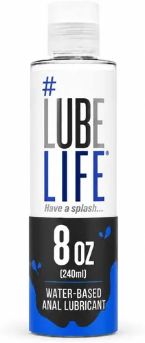 LubeLife Lubricante anal a base de agua para hombres, mujeres y parejas: lubricante personal seguro para la ingestión, compatible con juguetes y