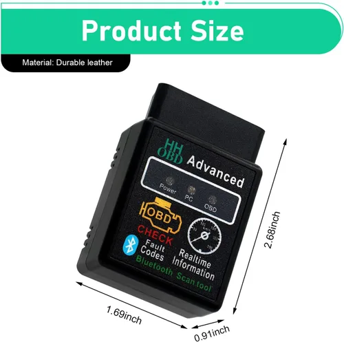 Miniatura 2 de 1 herramienta de diagnóstico Bluetooth OBD2 para automóvil, monitoreo en tiempo real ELM327 V2.1 lector de código, mini escáner antiinterferencias