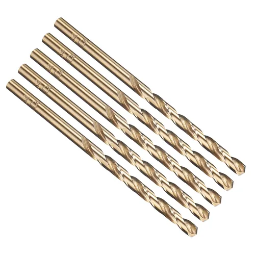 Miniatura 69 de PATIKIL Broca Jobber de 0.039 in, vástago recto M35 cobalto 5% acero de alta velocidad 135° acabado dorado para metal duro de acero inoxidable - 2