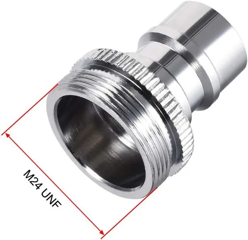 Miniatura 3 de uxcell Grifo de latón Conector rápido M24 UNF rosca macho manguera adaptador de enchufe para lavavajillas lavadora