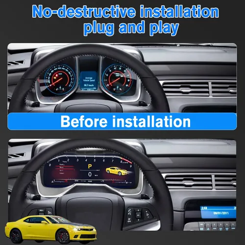 Miniatura 3 de Xuenav Panel de Instrumentos Digital para 2010 2011 2012 2013 2014 2015 Chevrolet Camaro SS Reemplazo de Pantalla Digital de Linux LCD Velocímetro
