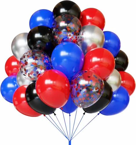 Miniatura 20 de Globos rojos y blancos, 67 globos de confeti rojo de 12 pulgadas y globos blancos para el día de la madre, día de San Valentín, cumpleaños, boda