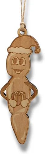 Miniatura 4 de Adorno - Howdy Ho - Madera Cruda 2x5in