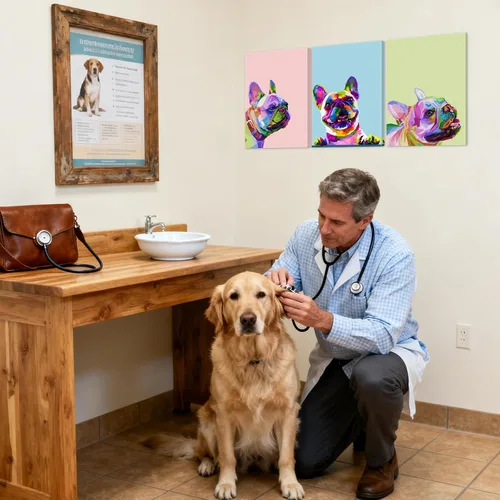 Miniatura 3 de Arte de Pared de Bulldog Francés de 3 Piezas Arte de Pared de Lienzo de Perro - Pintura de Bulldog Francés con Marco de Madera Incorporado