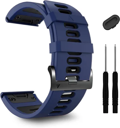 Miniatura 24 de ZPJPPLX 26mm Correas de reloj de fácil ajuste para tactix 8 Fenix 8 51mm 7X Pro 6X 5X, correas deportivas de silicona suave compatibles para Garmin
