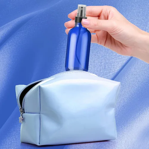 Miniatura 6 de Fumete 36 botellas de spray de vidrio de 4 onzas, botella de spray de vidrio de niebla fina, recipientes de líquido recargables con 6 etiquetas, 6