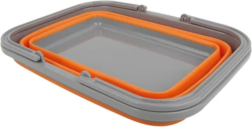 Miniatura 2 de Tiawudi Paquete de 2 fregaderos plegables con 2.25 galones cada lavabo para lavar platos, acampar, senderismo y hogar