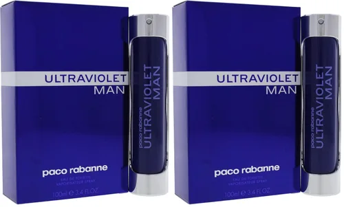 Miniatura 3 de Paco Rabanne - Perfume ultravioleta para hombre, fragancia oriental amaderada, se abre con notas de menta y especias, mezclado con ámbar y vetiver