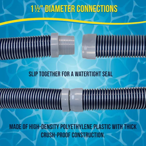 Miniatura 4 de U.S. Pool Supply Manguera de vacío de piscina, juego de mangueras de piscina de 8 piezas - secciones conectoras espirales enrolladas flexibles