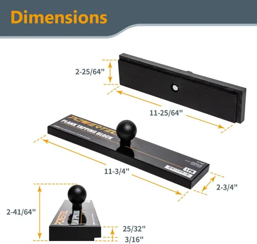 Miniatura 2 de POWERTEC Herramientas de suelo de bloque de roscado, herramientas de tablones de vinilo sin martillo, mango ergonómico de bola para instalar