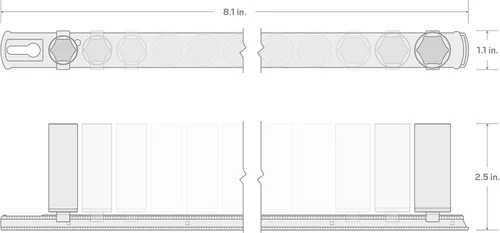 Miniatura 7 de TEKTON Juego de llaves de vaso de 6 puntos de 1/4 pulgadas de profundidad con riel, 11 piezas (5/32 - 9/16 pulgadas) SHD90105