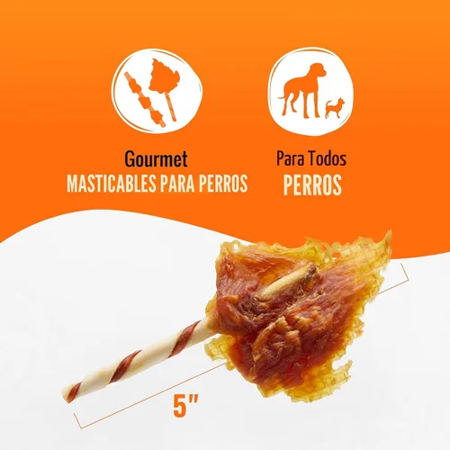 Miniatura 5 de Good 'n' Fun Alas Masticables de Triple Sabor para Todos los Perros, 8 Onzas, Consiente a tu Perro con Masticables de Larga Duración Hechos
