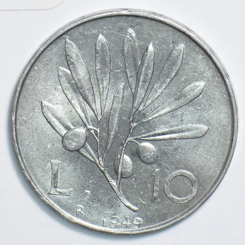 Miniatura 2 de Moneda Coleccionable Italia 1949 10 Lire 198175