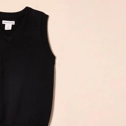 Miniatura 2 de Tienda Essentials Chaleco de algodón con cuello en V para niños y niños pequeños, paquete múltiple