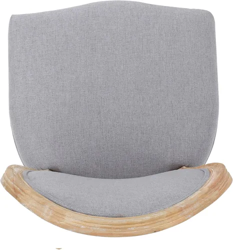 Miniatura 9 de Christopher Knight Home Camille - Sillas de comedor tradicionales de terciopelo, 2 piezas, color gris y blanco brillante Gris claro