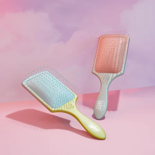 Miniatura 3 de Wet Brush Desenredador de paletas, verde/azul, cerdas IntelliFlex ultrasuaves con diseño AquaVent ideal para tratamientos capilares, cepillo sin
