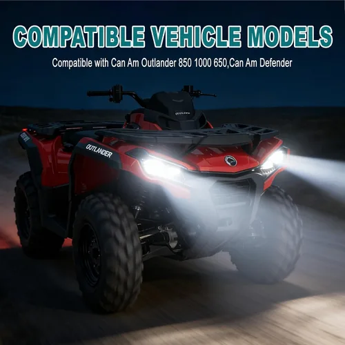 Miniatura 6 de QYMOTO Bombillas H11 ATV compatibles con Can Am Outlander 850 1000 650, luz antiniebla Can Am Defender, 12000LM 6500K blanco frío, paquete de 2