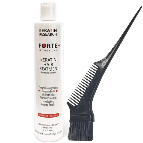 Keratin Research Aceite de queratina Forte extra fuerte para cabello rizado, mejorado con aceite de argán marroquí y aminoácidos, alisa y suaviza al
