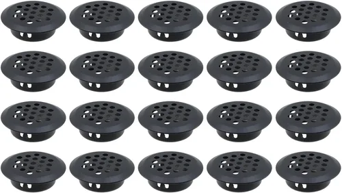 Miniatura 8 de Semetall Air Vents - Paquete de 20 rejillas de ventilación circulares de acero inoxidable de 0.748 in (0.75 pulgadas) para cocina, baño, gabinete