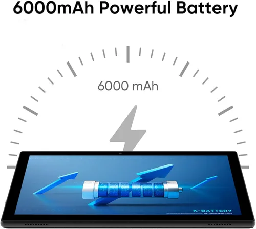 Miniatura 7 de Tableta Android, tabletas de 10 pulgadas con funda, 6 GB de RAM+64 GB de ROM/1 TB Tableta expandible, procesador de cuatro núcleos de 1.8 GHz