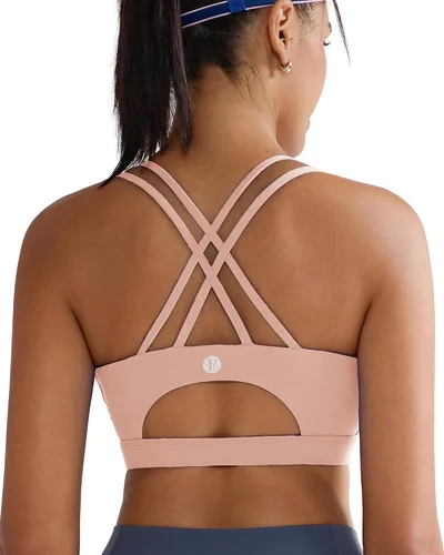 Miniatura 53 de Brasieres deportivos para mujer, con relleno, tipo camiseta sin mangas, sexis, con espalda cruzada, de alto impacto, largos, ideales para practicar