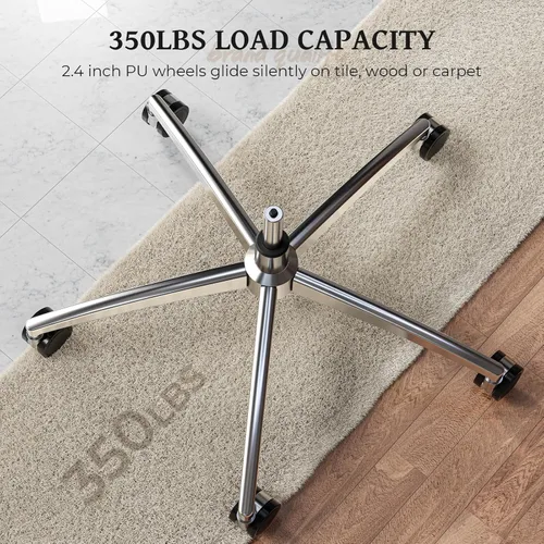 Miniatura 8 de Silla ergonómica de oficina – Silla de escritorio de oficina con soporte lumbar ajustable – Silla cómoda de malla con brazos abatibles – Sillas