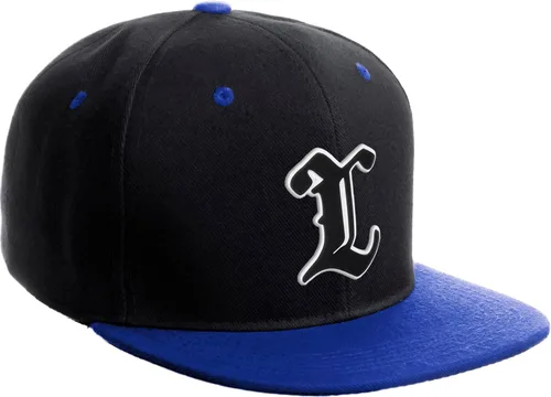 Miniatura 1326 de Daxton Gorra clásica con visera de billete plano con letras del alfabeto inglés antiguo de la A a la Z