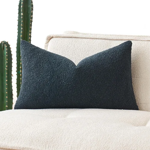 Miniatura 34 de MIULEE Funda de almohada texturizada con diseño de boucle, color azul aguamarina, funda de almohada lumbar sólida, decorativa de primavera, suave