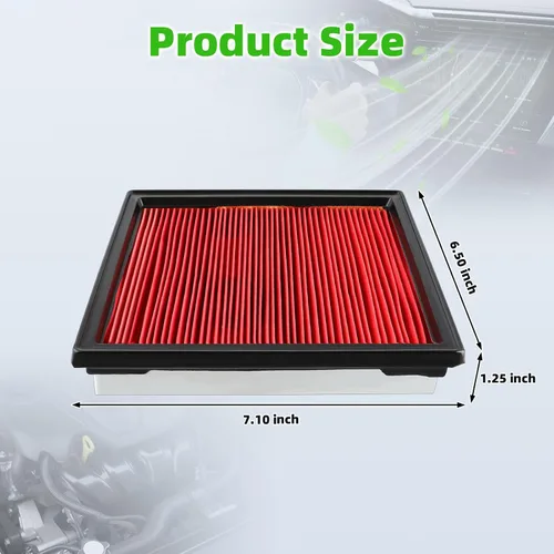 Miniatura 6 de AUTOKAY 2 filtros de aire de motor 16546JK20A apto para Nissan 370Z 350Z Infiniti QX50 Q40 Q60 EX35 EX37 G37 G35 G25
