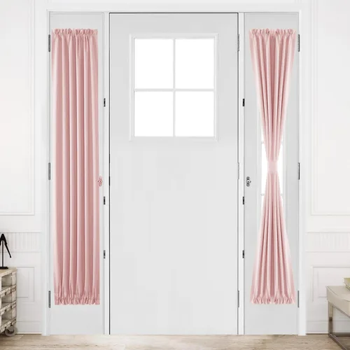 Miniatura 87 de DWCN Cortinas para puerta francesa: cortina térmica con bolsillo para barra para puertas con ventana de vidrio, puertas de cocina y patio