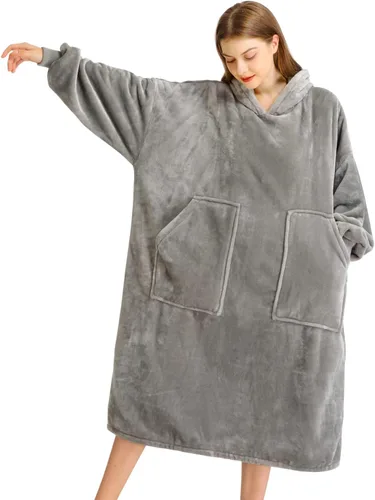Miniatura 15 de Kipswiza Blanket Hoodie - Wearable Blankets Oversized Cozy Flannel Sweatshirt Blanket as Gifts for Adult Women Men