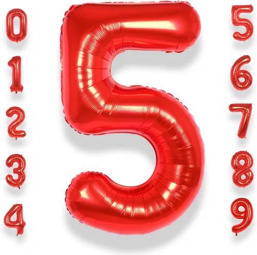Miniatura 19 de AULE Globos de helio con letra roja S, de 40 pulgadas, grandes, gigantes, de lámina de mylar, rojos, para decoraciones de cumpleaños, aniversarios