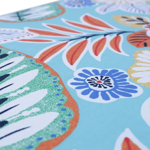 Miniatura 6 de Pillow Perfect Cojín floral brillante para silla de interior/exterior con lazos, 2 unidades, 15.5 x 18.5 pulgadas, azul/naranja Marlow