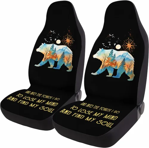 Miniatura 55 de GENANY Horror Nightmare Skellington - 2 fundas de asiento delantero para automóvil, camión, SUV, regalos de Navidad, funda de asiento de cubo