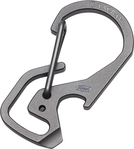 Miniatura 8 de TACRAY Clip de llavero de mosquetón compacto, titular de la llave EDC de titanio, Gancho de llavero anti-pérdida, Llavero multiherramienta