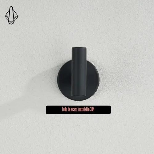 Miniatura 5 de JQK TH100-PB-P2 - Gancho negro para toallas de baño, cocina, garaje, montaje en la pared (paquete de 2), acero inoxidable 304 negro mate, TH100-PB-P2