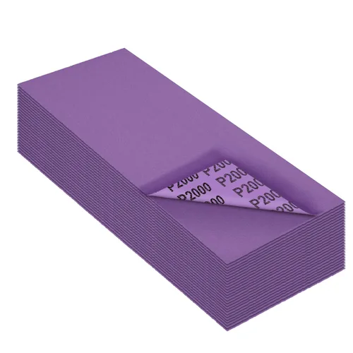 Miniatura 22 de Papel de lija de grano 3000, hojas de lija en seco y húmedo, papel de arena abrasivo de cerámica de alto rendimiento para acabado de muebles