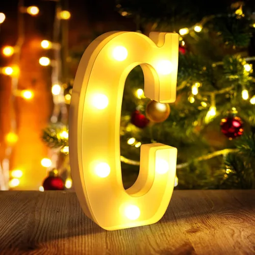 Miniatura 28 de Símbolo Ampersand LED Grande &, Letras de Marquesina Cartel 26 Letras del Alfabeto y 10 Números Luminosos para Decoración de Fiestas, Números